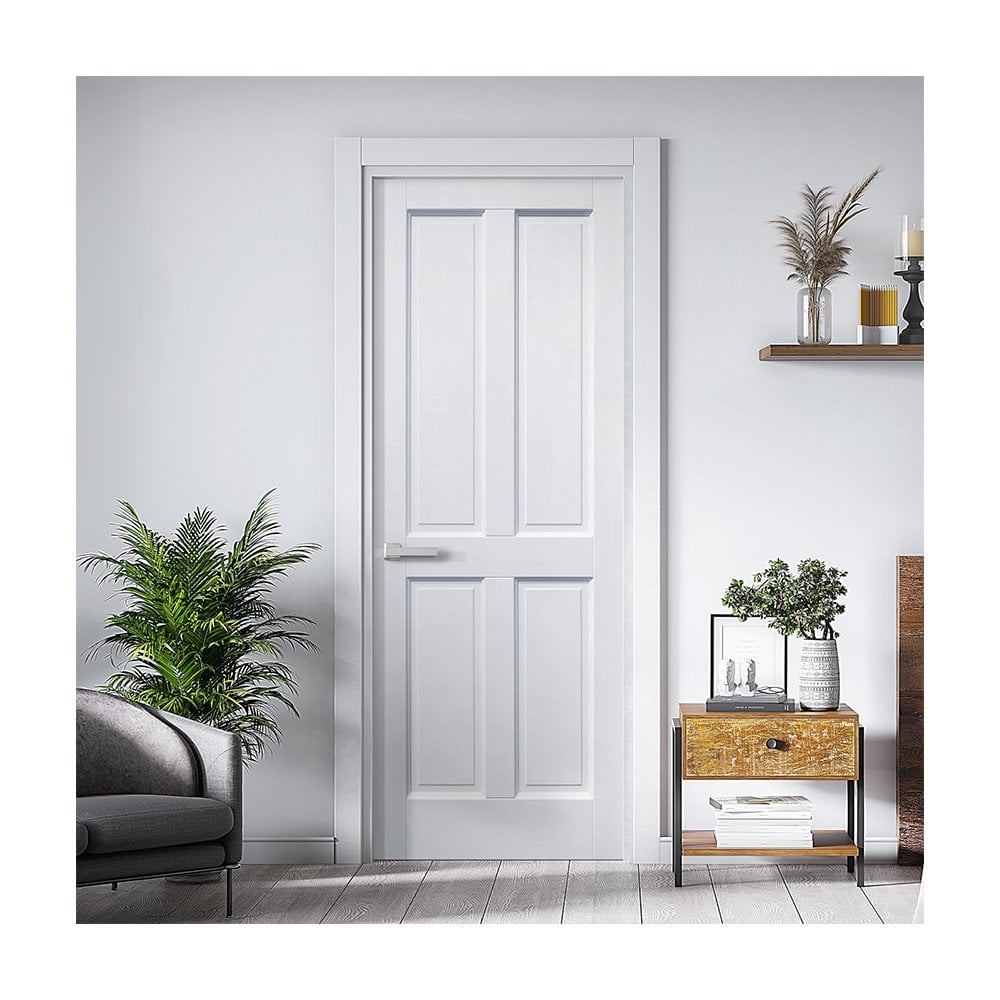 White Internal Primed Berkeley 4 Panel Door (76317)