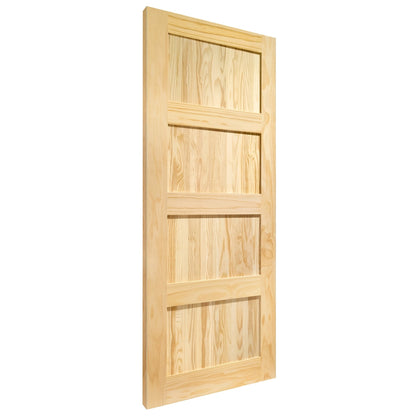 B-Grade Clear Pine Internal Unfinished Shaker 4 Panel Door (124122)