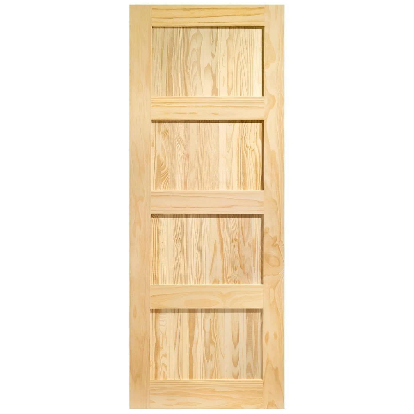 B-Grade Clear Pine Internal Unfinished Shaker 4 Panel Door (124122)