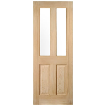 White Oak Internal Fully Finished 2 Light Clear Glass Oregon Door (121757)