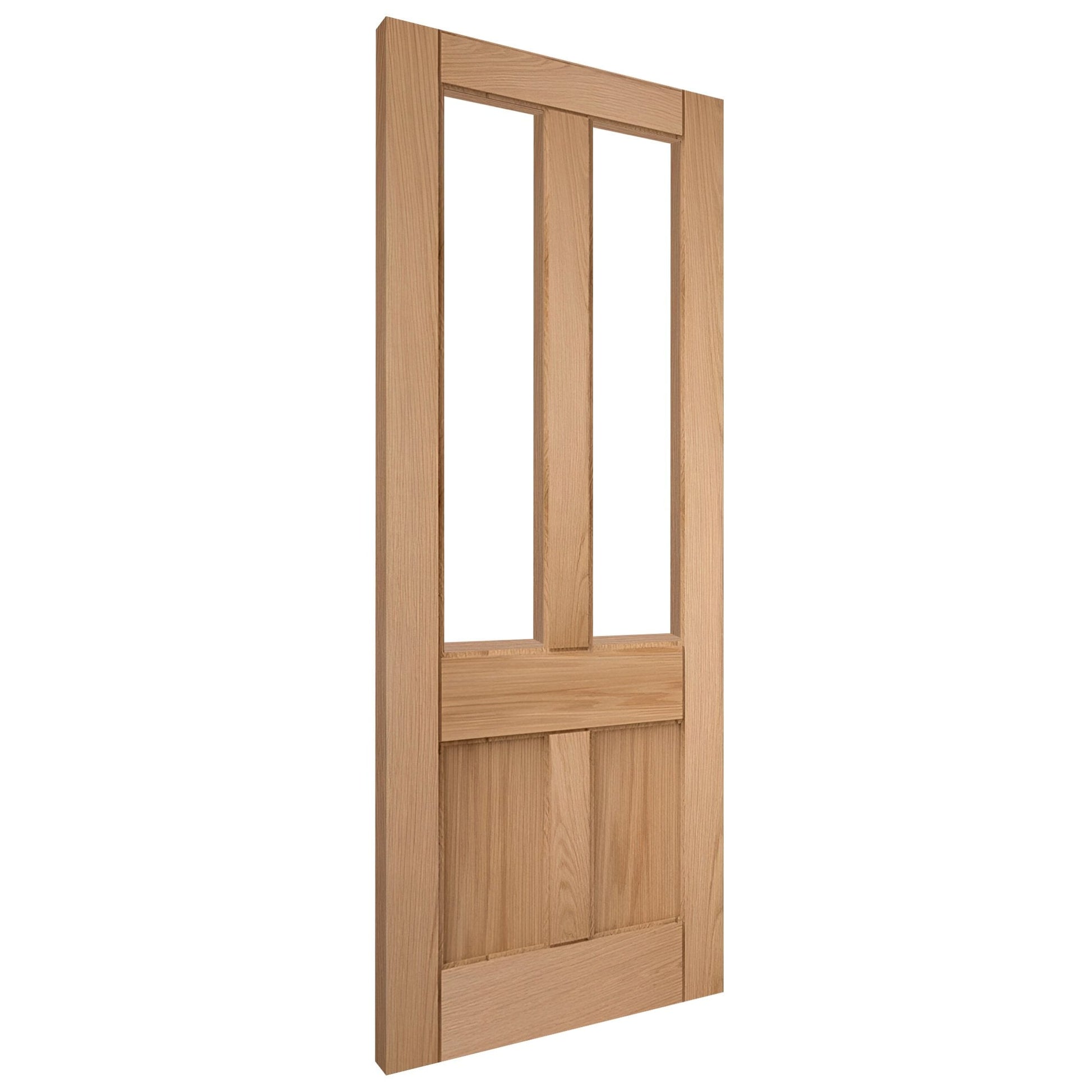 Oak Internal Unfinished 4 Light Clear Glass Deco Door (121700)