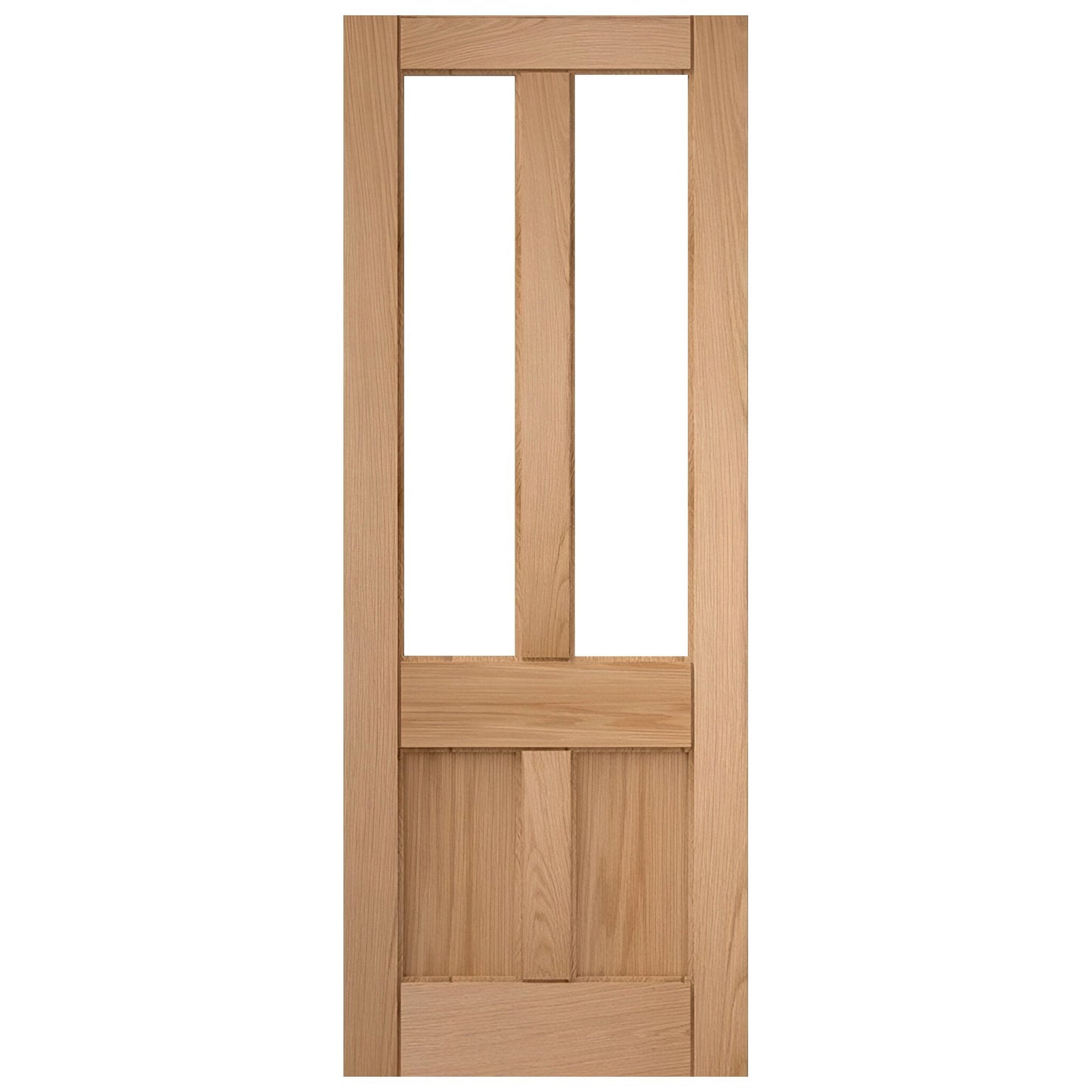Oak Internal Unfinished 4 Light Clear Glass Deco Door (121700)