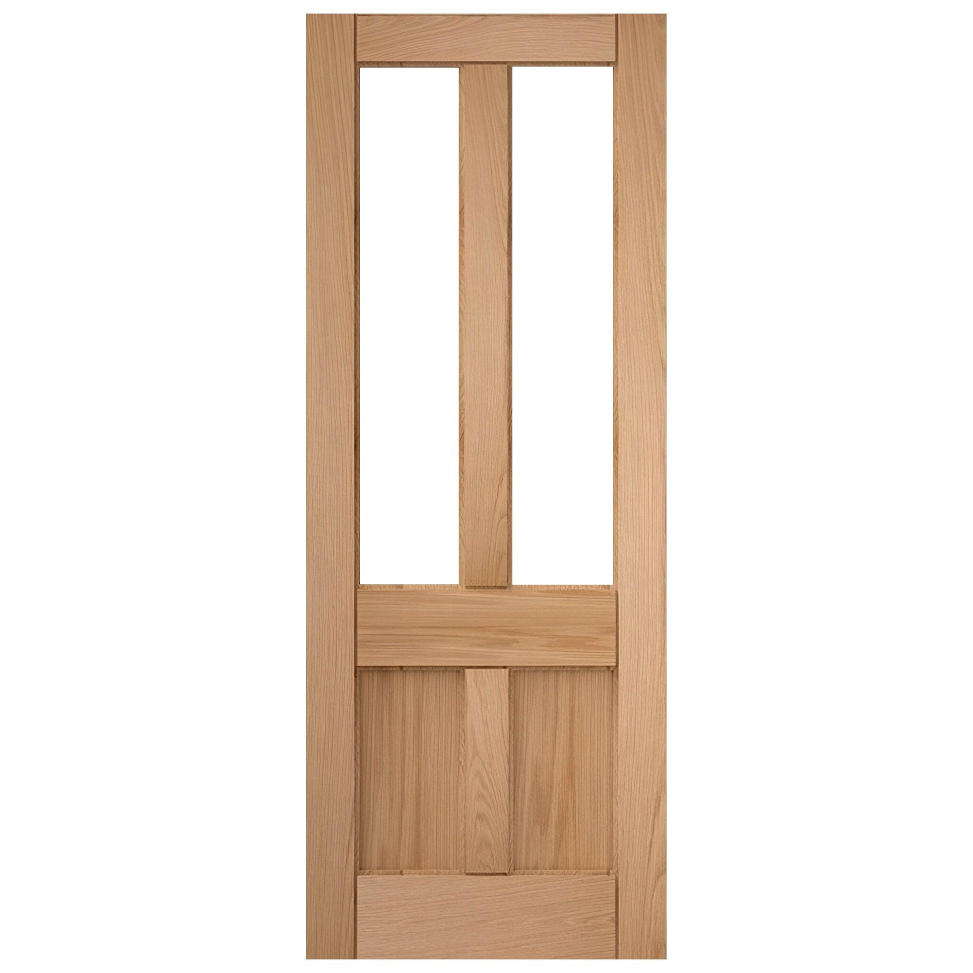 Oak Internal Unfinished 4 Light Clear Glass Deco Door (121700)