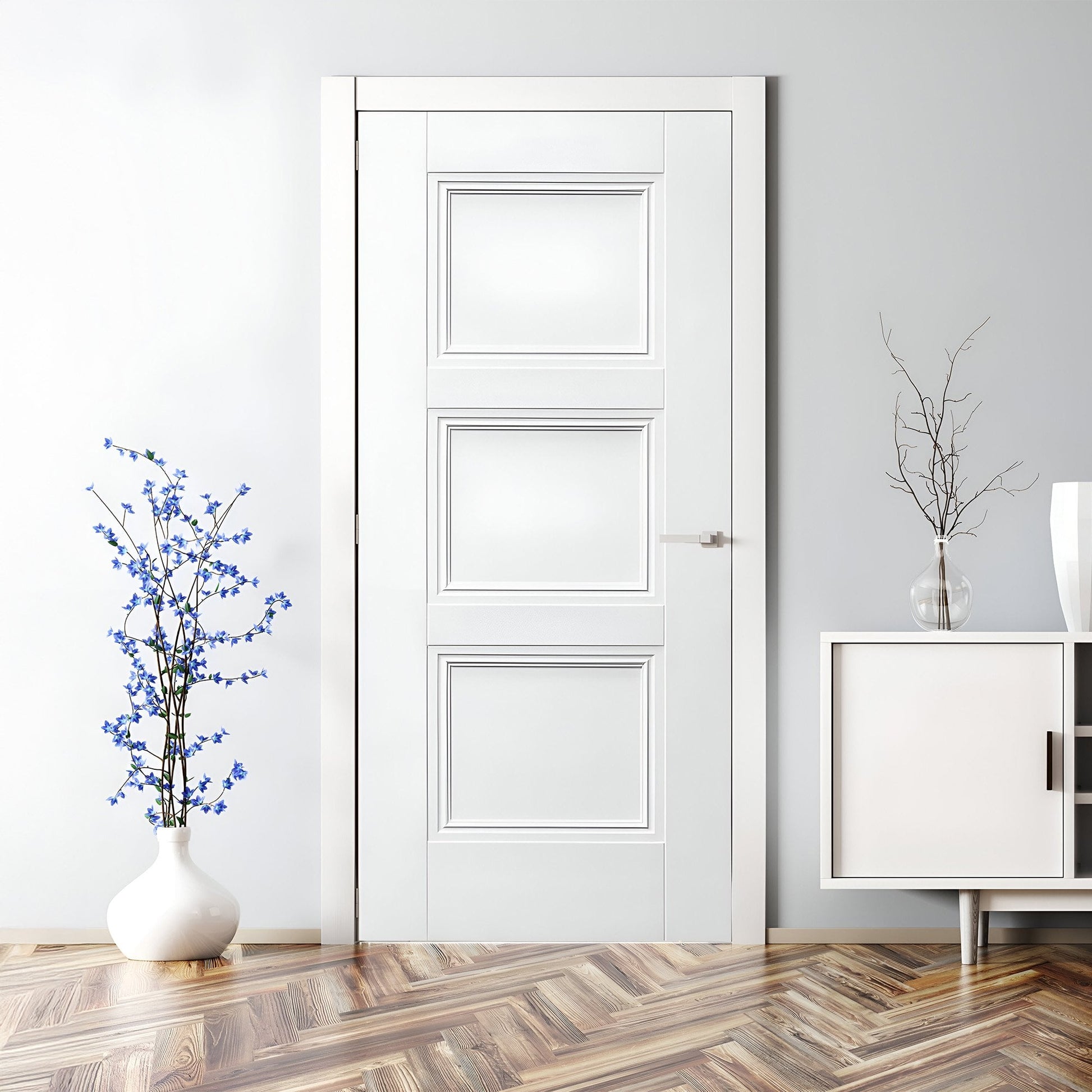 B-Grade White Internal Primed Elegance Ripley Door (123929)