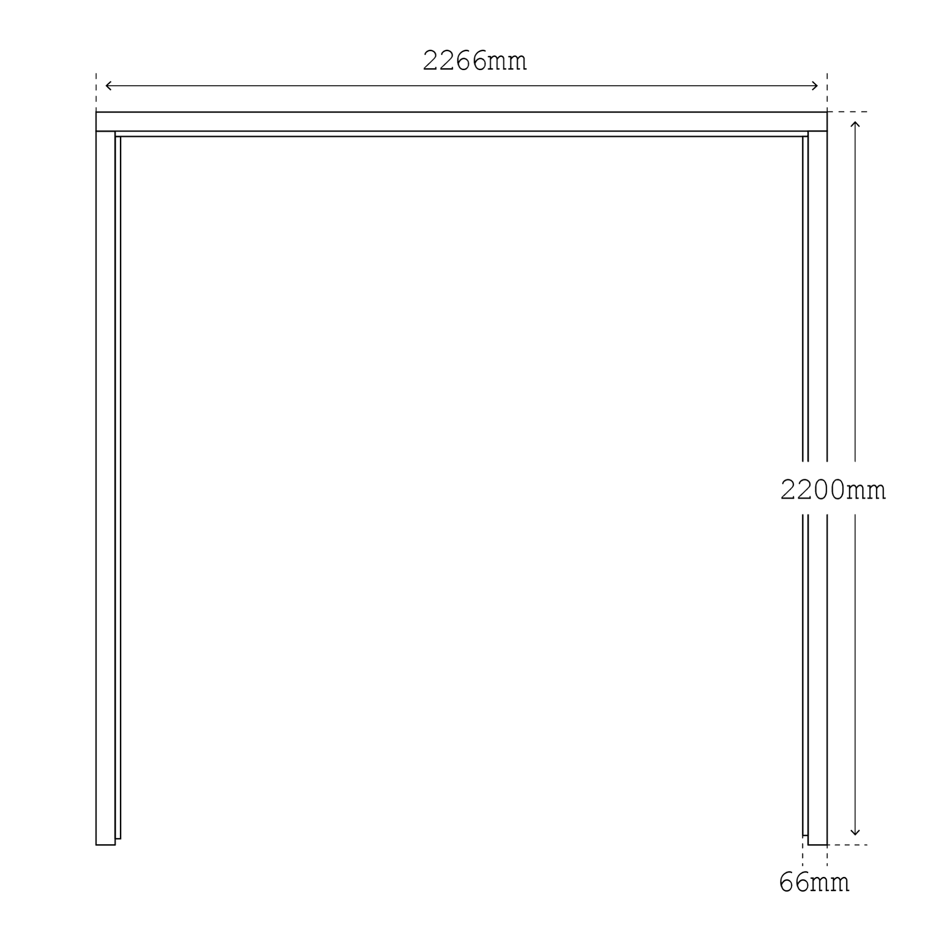 External Universal Unfinished Clear Pine Garage Door Frame (117208)