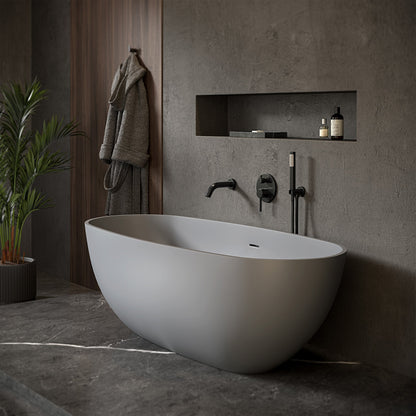 Tunis Mako Grey Freestanding Stone Bath 1700mm