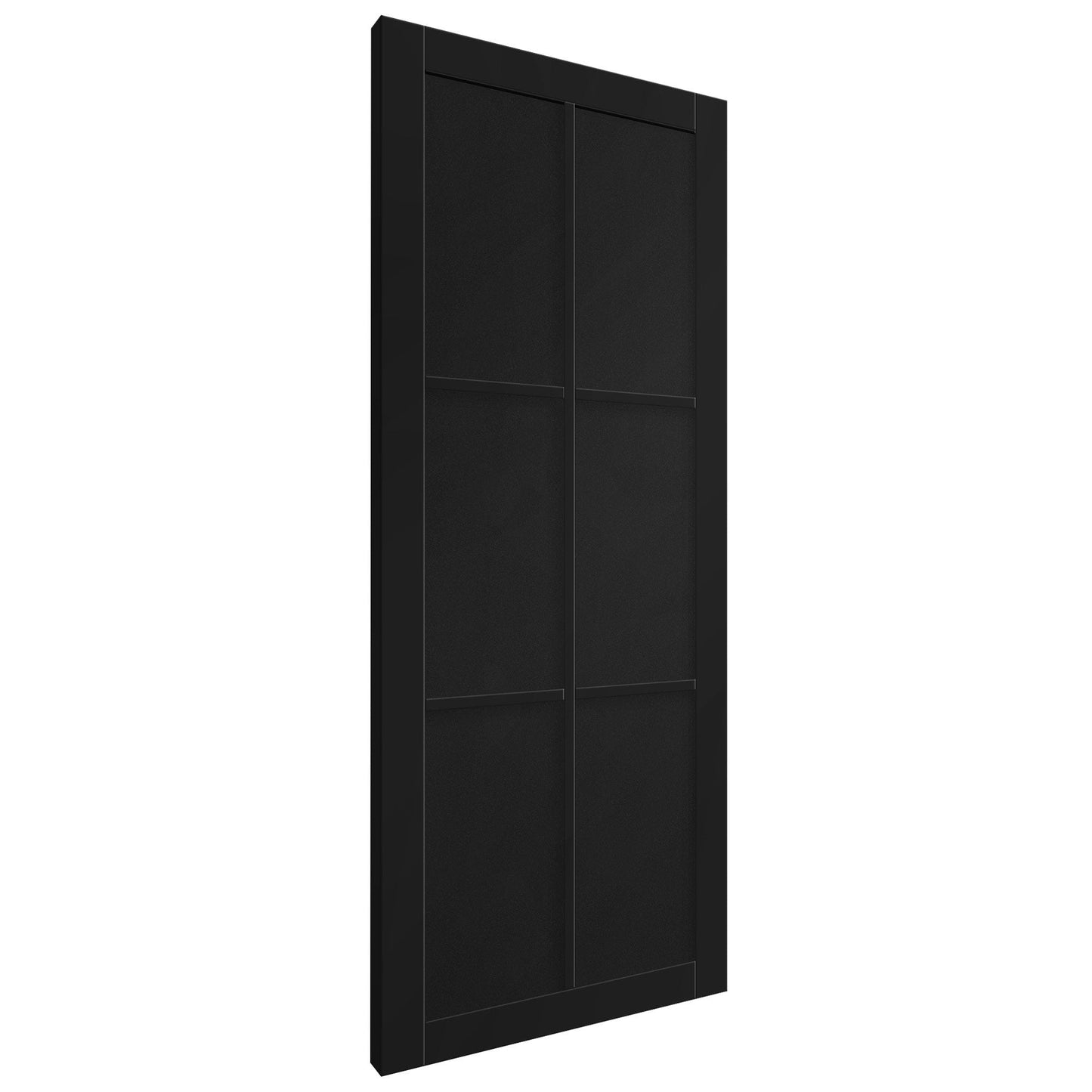 Black Internal Fully Finished Studio 6 Panel Door (121190)