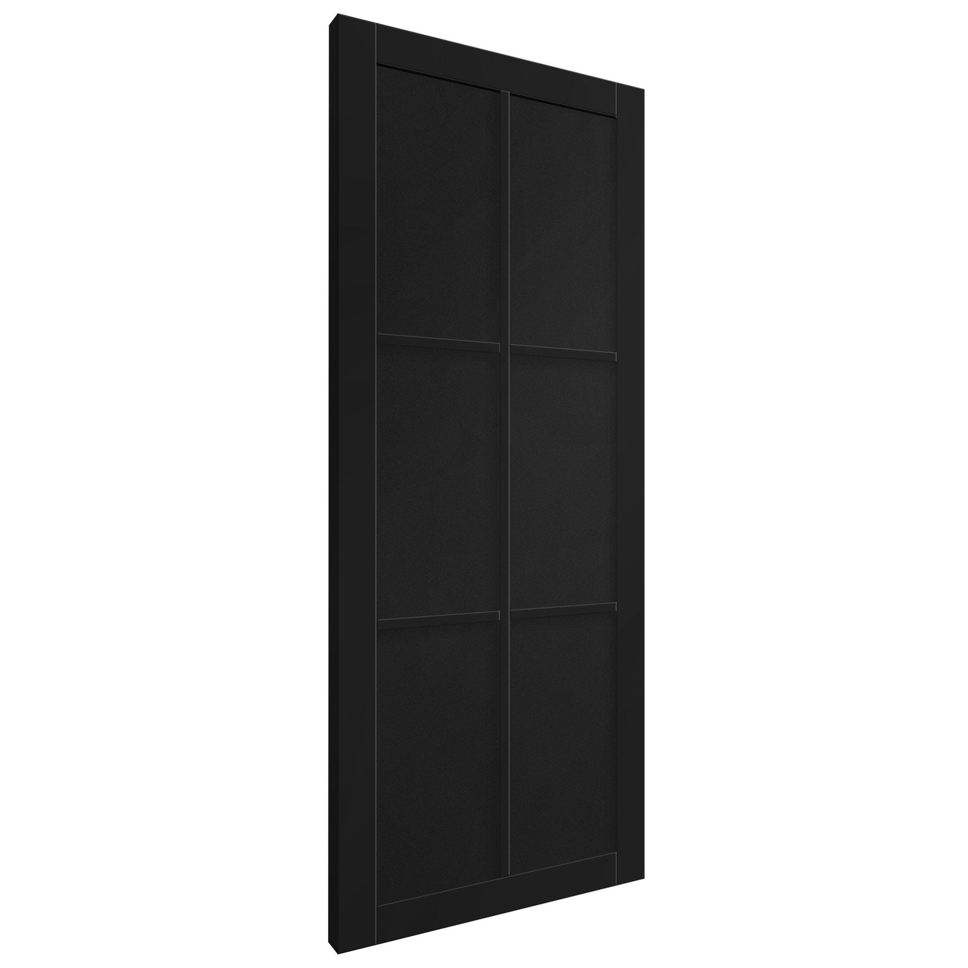 Black Internal Fully Finished Studio 6 Panel Door (121190)