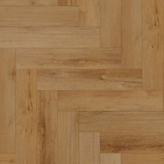 Leader-Tec | Burnaby Oak - Foundation Herringbone LVT 2m Glue Down Vinyl Sample - CW-3885-HB (SKU-345225)