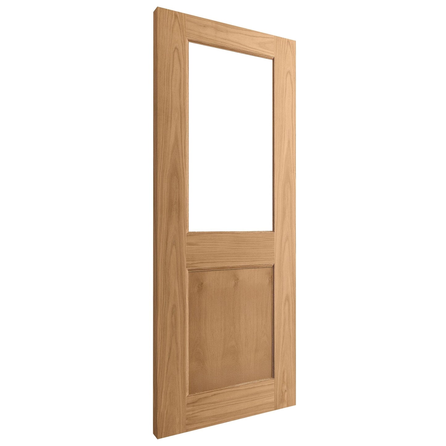 White Internal Oak Camargue 1 Light Clear Glass KF Door (121773)