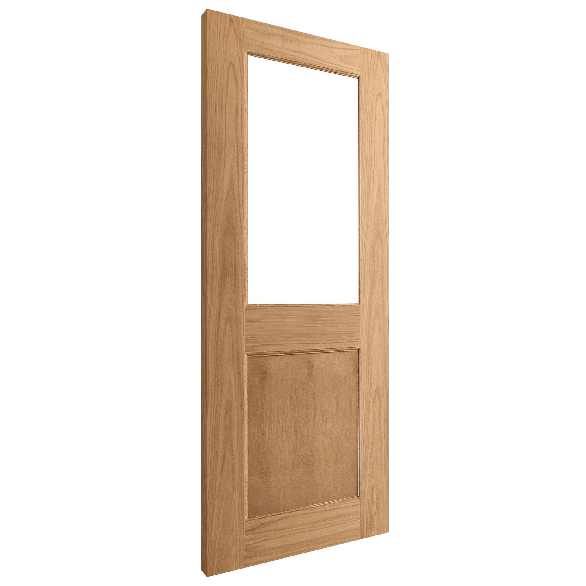 White Internal Oak Camargue 1 Light Clear Glass KF Door (121773)