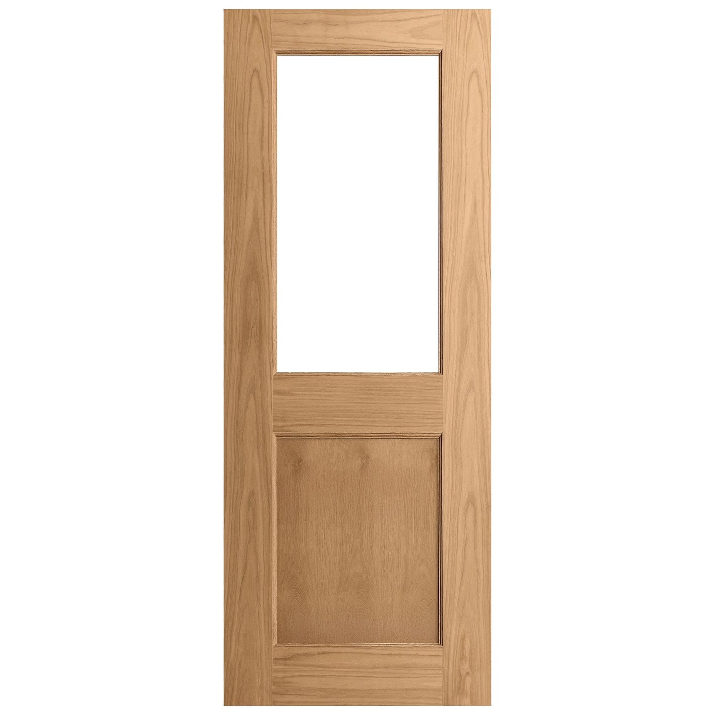 White Internal Oak Camargue 1 Light Clear Glass KF Door (121773)