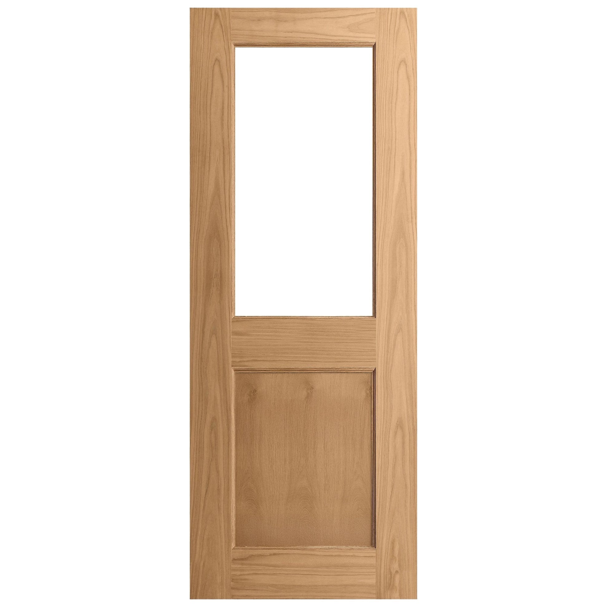 White Internal Oak Camargue 1 Light Clear Glass KF Door (121773)