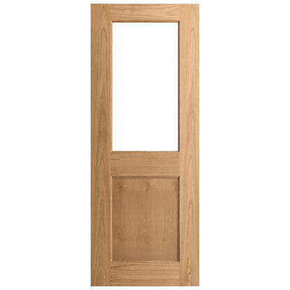 White Internal Oak Camargue 1 Light Clear Glass KF Door (121773)