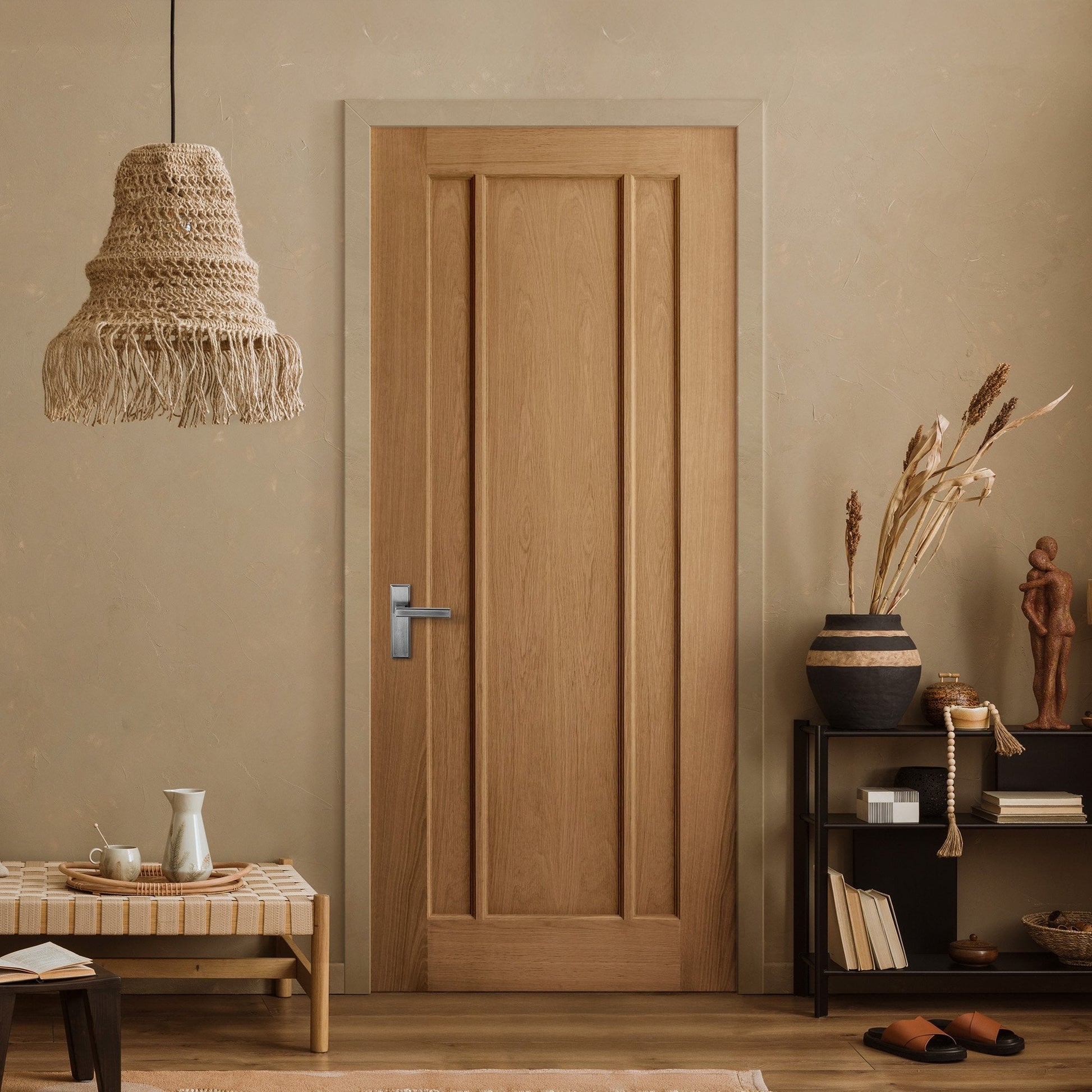 Oak Internal Unfinished Toledo 3 Panel Door (51747)