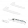 Studio Industrial Square Rose Slim Lever Door Handle Set - Matt White (124494)