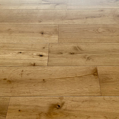 Natural Oak - 14mm UV Lacquered Engineered Real Wood Flooring (LIBEO14x220NAT)