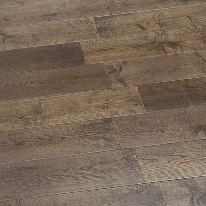 Dark Oak - 18mm UV Lacquered Solid Real Wood Flooring (LIBSO18x150DAR)