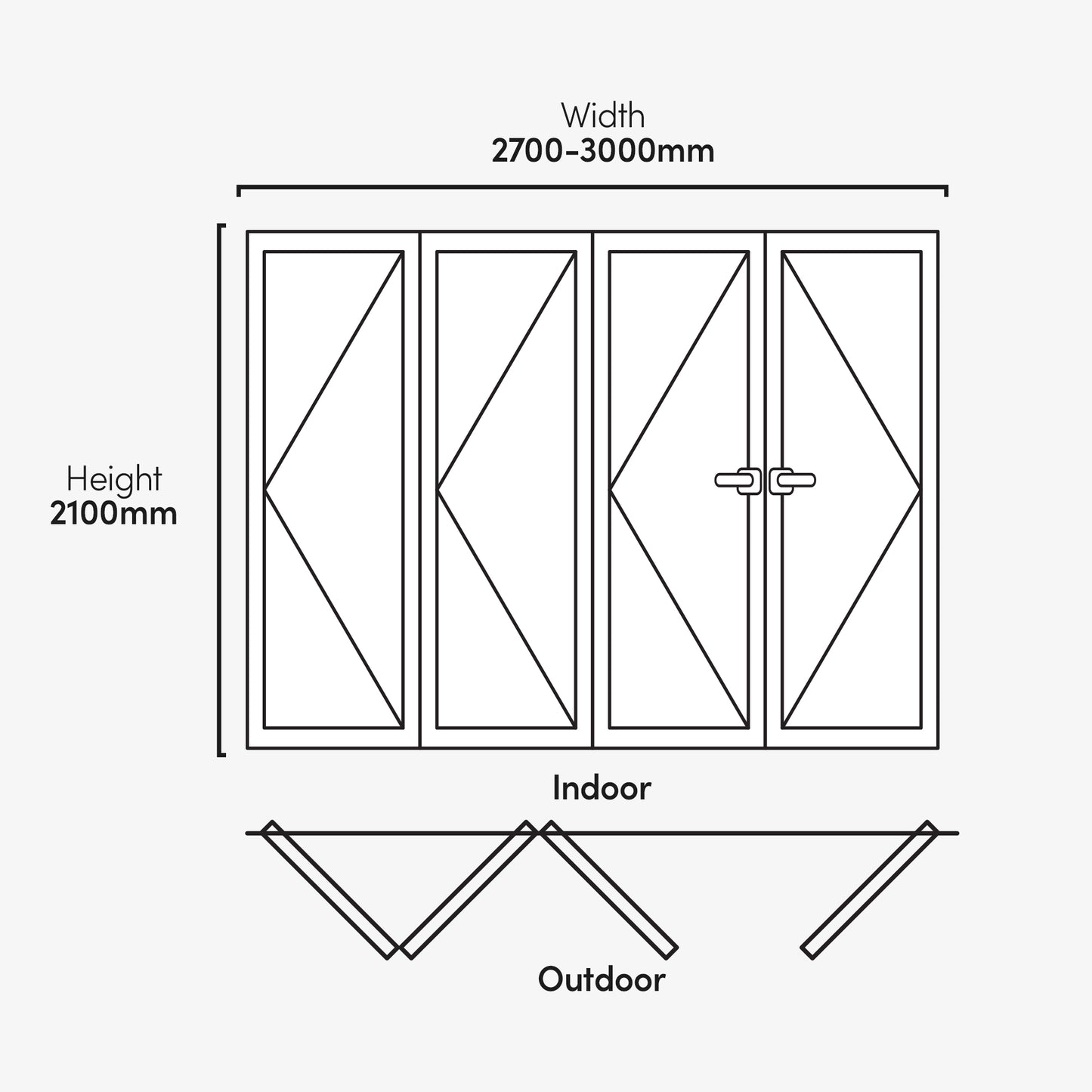 Oak External Fully Finished External Folding Patio Door Set 3+1