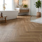 Burnaby Oak - Foundation Herringbone SPC 2mm UV Coated Luxury Vinyl Flooring