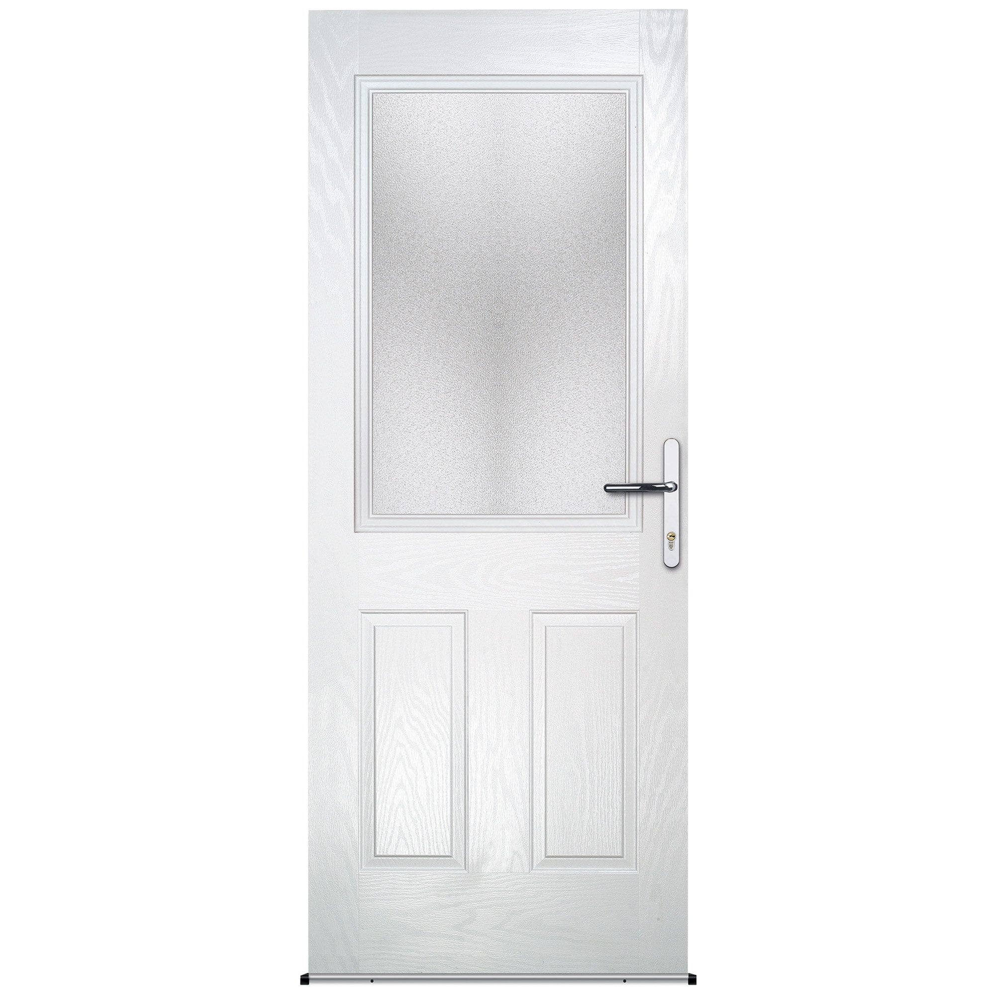 Liberty Doors Eaton White Pre-Hung Frosted 1 Light Glass Composite