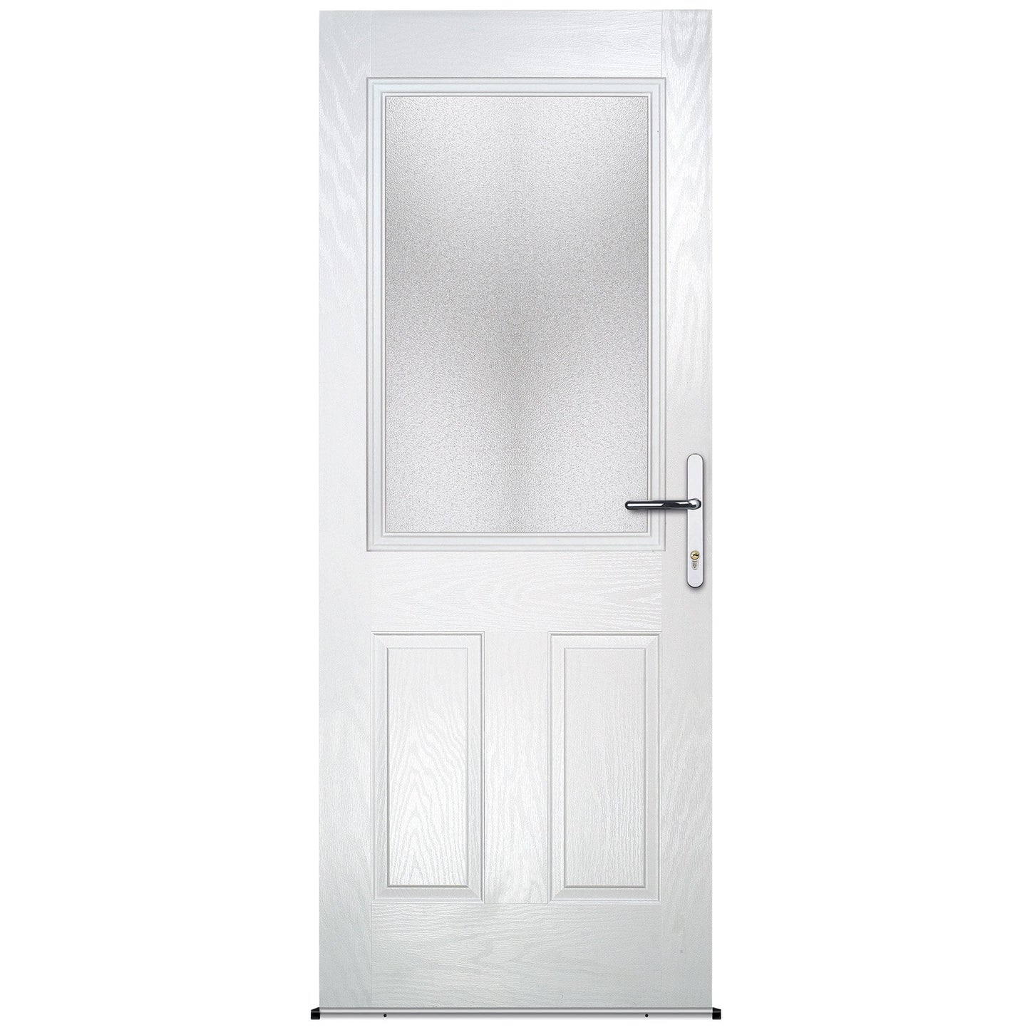 Eaton White Pre-Hung Obscure Glass Composite Front Door Set
