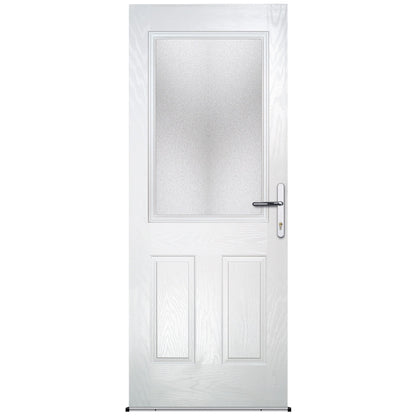 Eaton White Pre-Hung Obscure Glass Composite Front Door Set