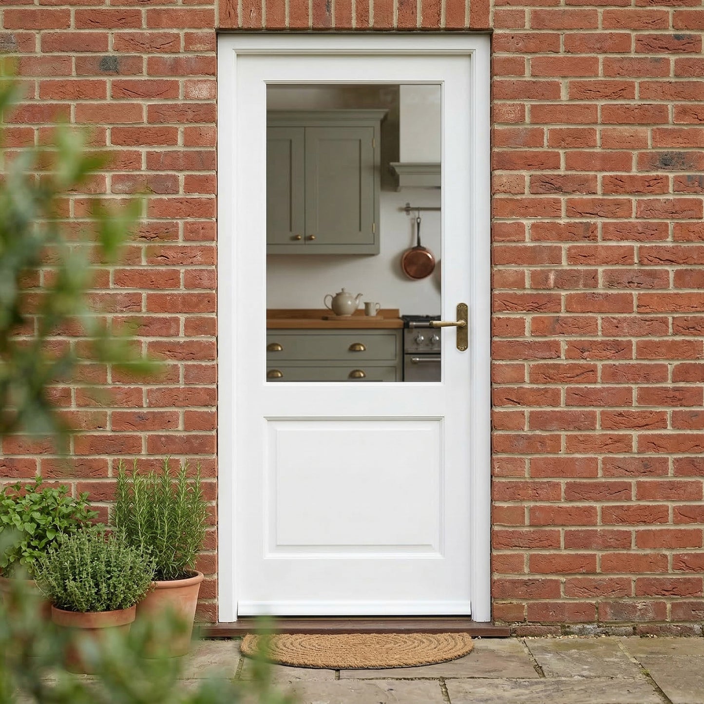 White External Primed 2XG Clear Double Glazed Door