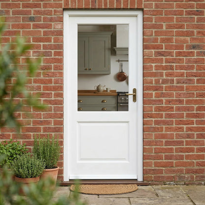White External Primed 2XG Clear Double Glazed Door