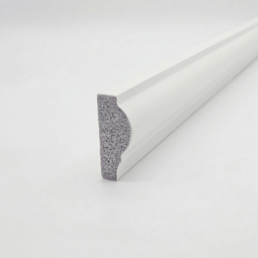 2.4mm White Water-Resistant Quadrant Moulding 17mm x 17mm