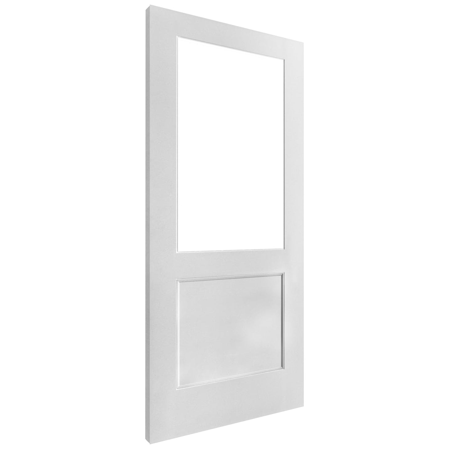 White External Painted Composite 2XG Clear Glass Door