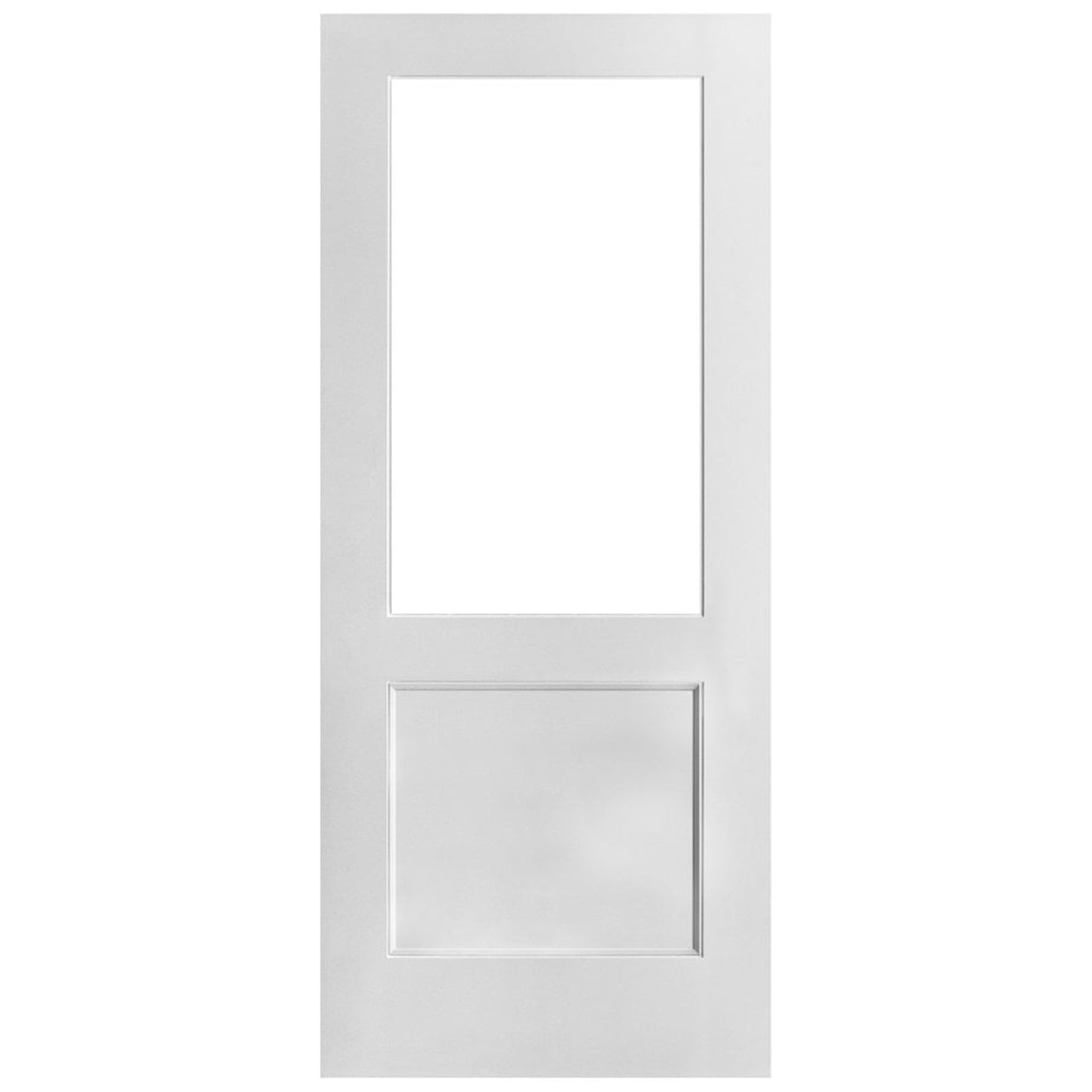 White External Painted Composite 2XG Clear Glass Door