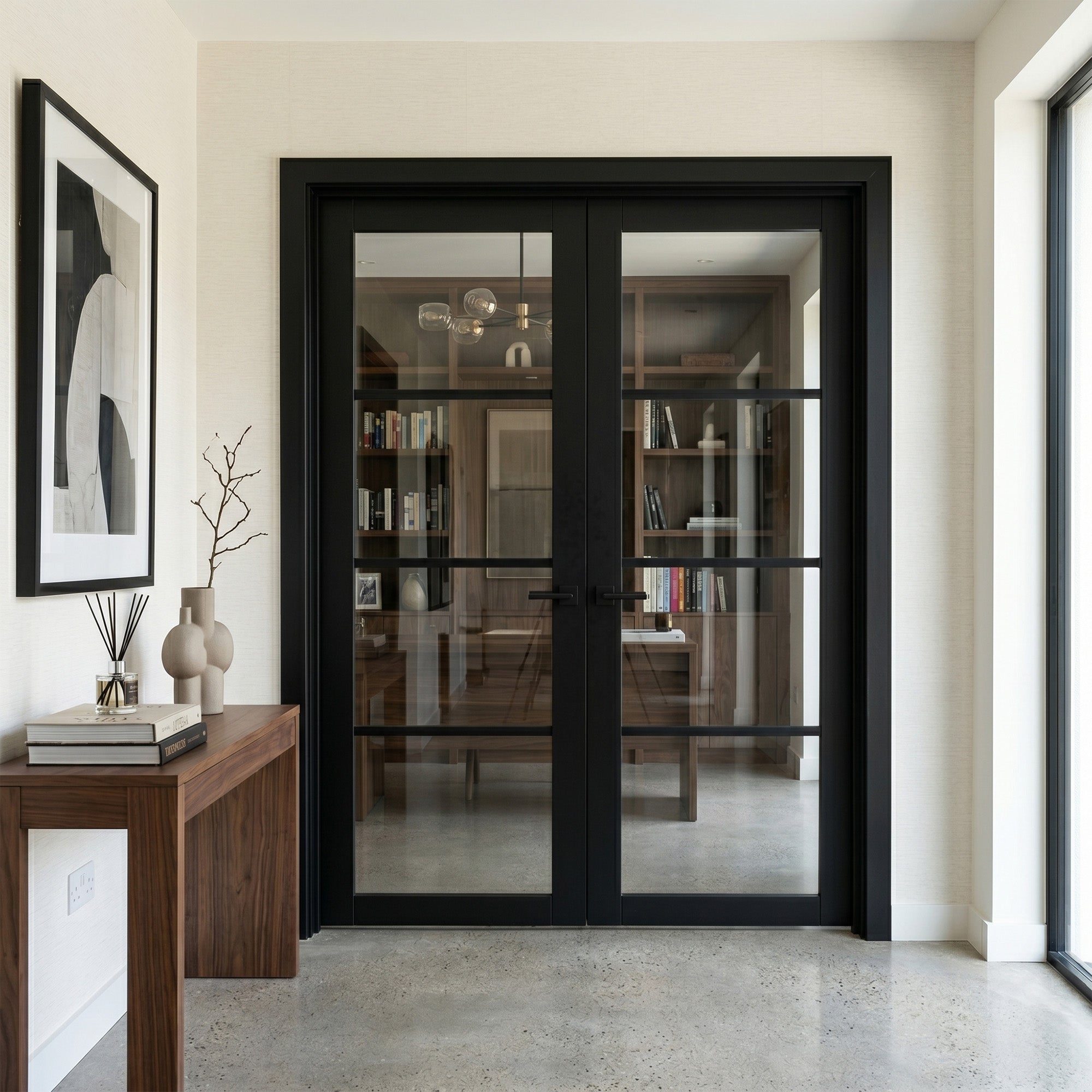 Liberty Doors Jet Black Internal Fully Finished Industrial Studio