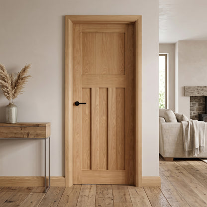 Oak Internal Fully Finished 1930's DX 4 Panel Door