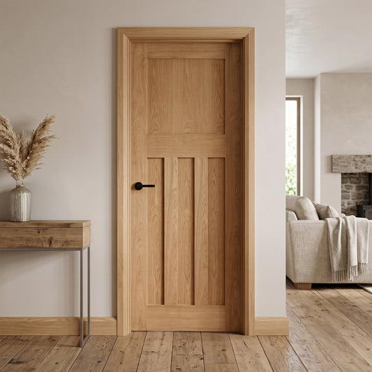 Oak Internal Fully Finished 1930's DX 4 Panel Door