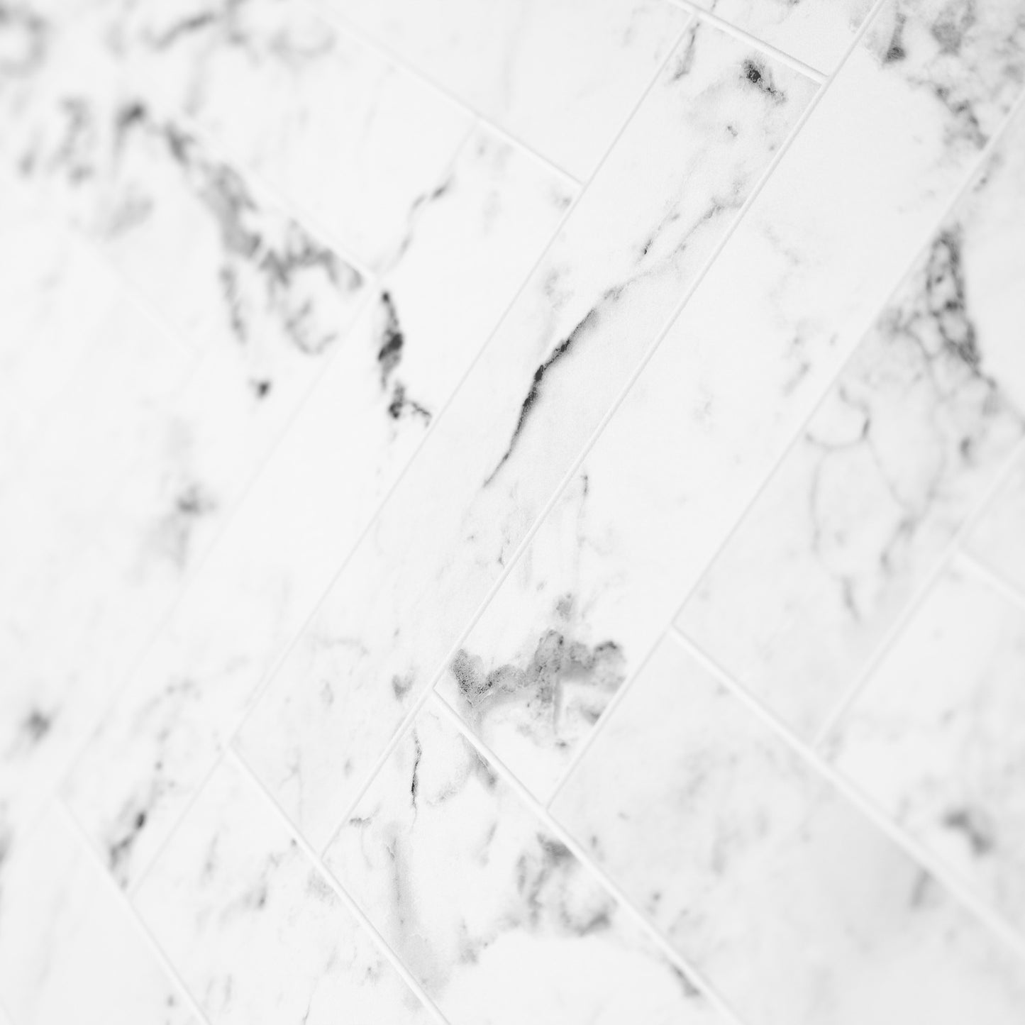 Herringbone Marble - 2440mm Alloy Wetwall Marble Waterproof Wall Panel Sample