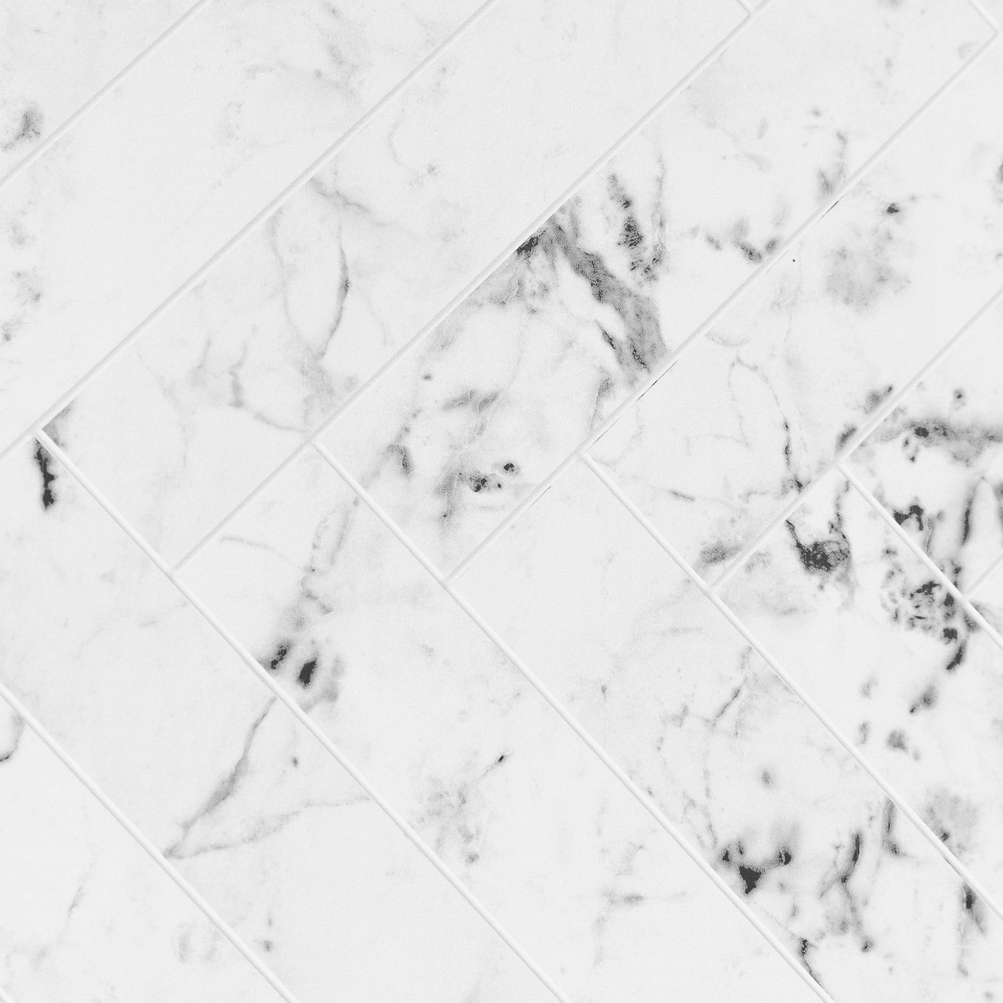 Herringbone Marble - 2440mm Alloy Wetwall Marble Waterproof Wall Panel Sample