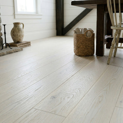 Ivory Oak - 14mm UV Lacquered Engineered Real Wood Flooring