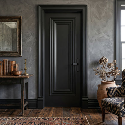 Jet Black Internal Fully Finished 1 Panel Trinity Door (BLACKTRI)