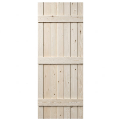 B-Grade Internal Scandinavian Pine Unfinished Grange V Groove 3 Ledge Solid Door (BGR-DIES)