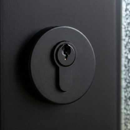 50mm 3 key 5 pin Euro key cylinder - Black