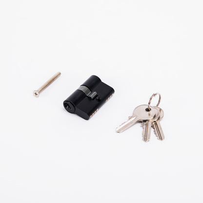 50mm 3 key 5 pin Euro key cylinder - Black
