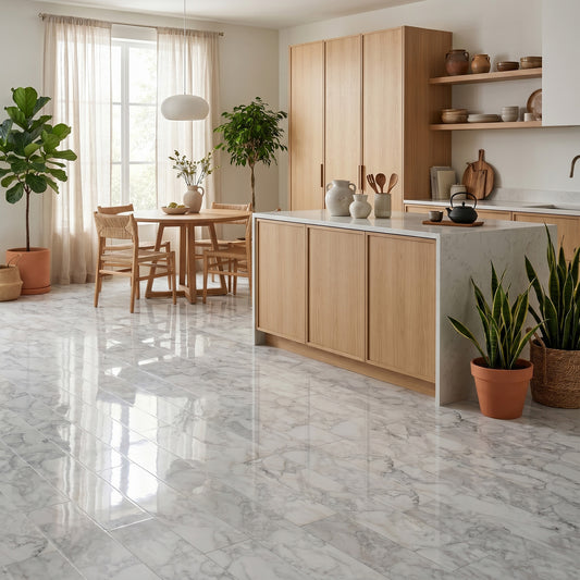 Arabescato - Aqua Pro 8.5mm High Gloss Wide Laminate Flooring