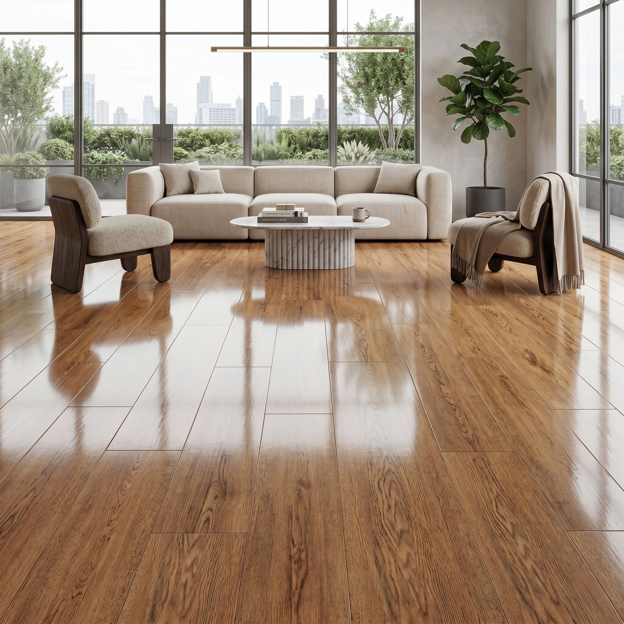 Marble High Gloss Laminate Flooring – Leader Trade