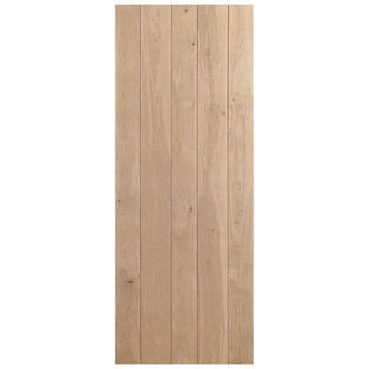 Solid Rustic Oak Grange Unfinished 3 Ledged Door