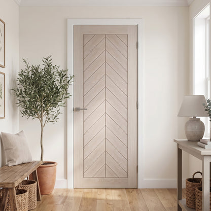 Ivory Fully Finished Internal Endure Laminate Chevron Door