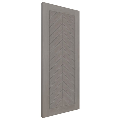 Light Grey Fully Finished Internal Endure Laminate Chevron Door
