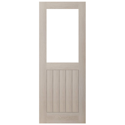 Ivory Fully Finished Internal Endure Laminate Farley Clear Glass Door