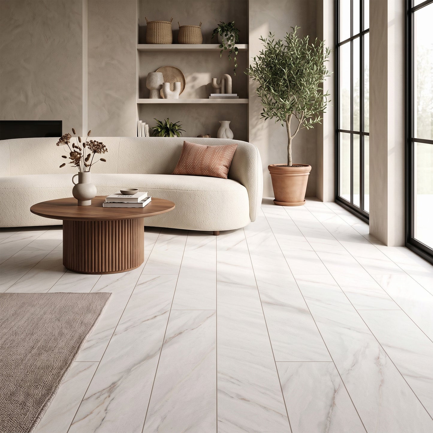 Ivory Marble - Stone Essence Aqua Water Resistant 8mm Laminate Sample