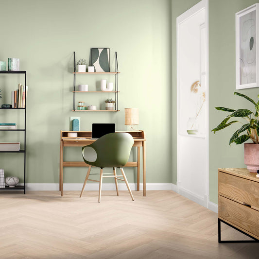 Soft Heritage Oak - Wood Essence Water Resistant 8mm Herringbone Laminate Flooring
